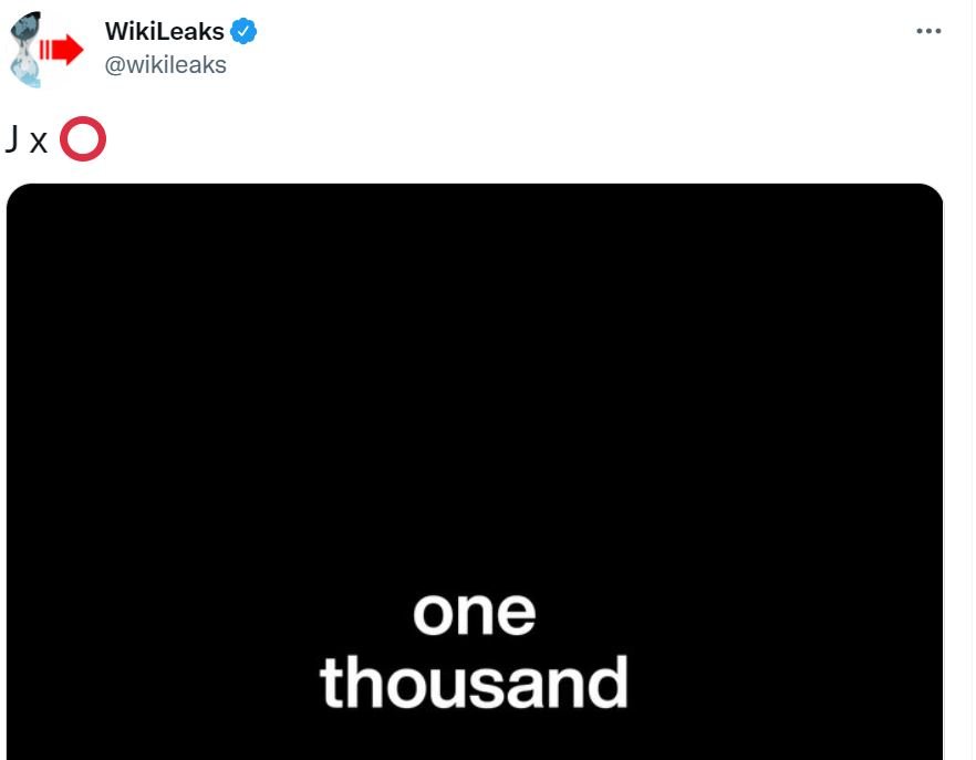 L'image représente le Tweet de WikiLeaks