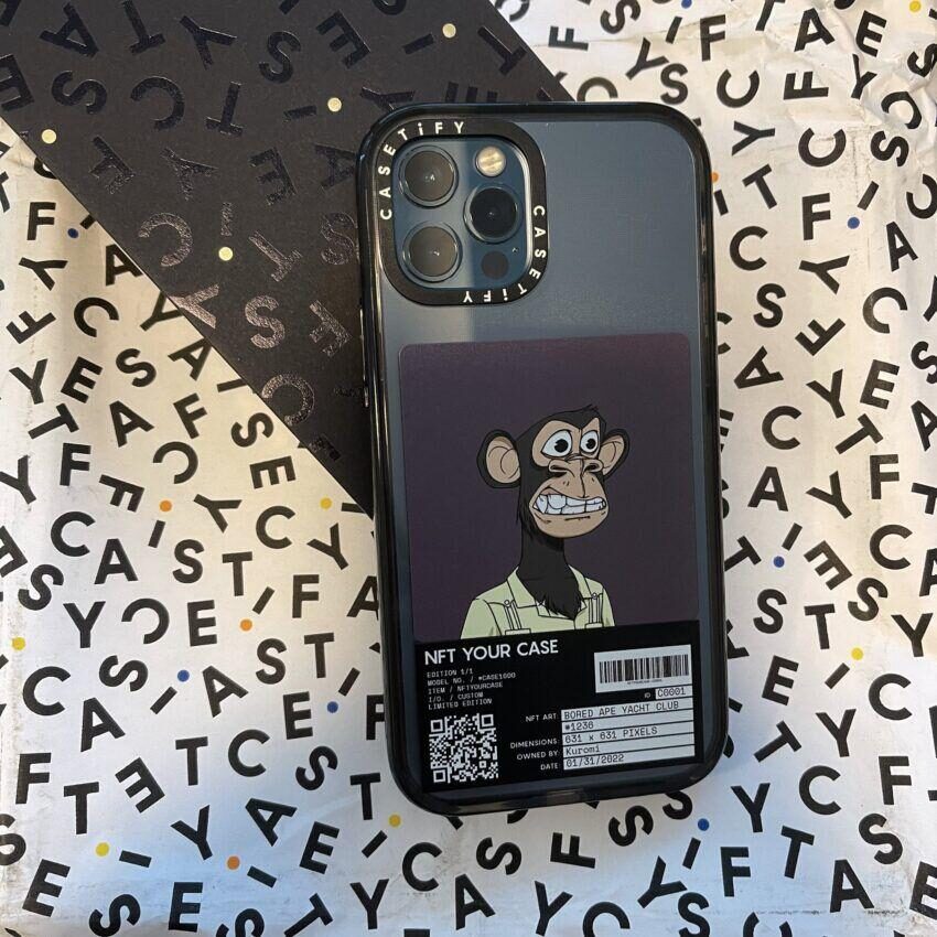 Étui CASETiFY avec une image d'un Bored Ape NFT