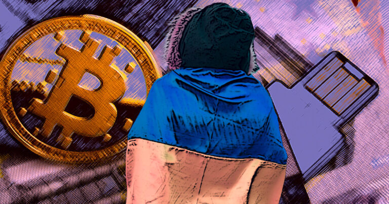 Des réfugiés ukrainiens s’échappent avec des économies en Bitcoin sur une clé USB