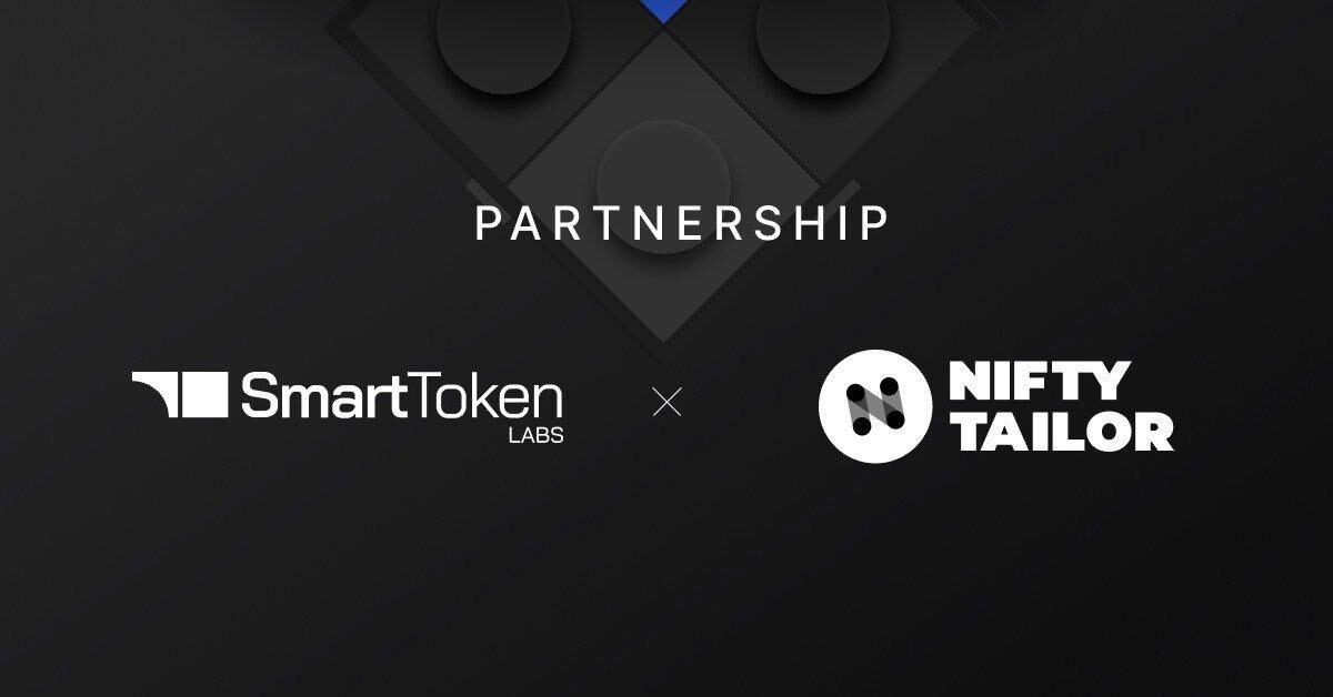 Bannière du partenariat Nifty Tailor x Smart Token Labs