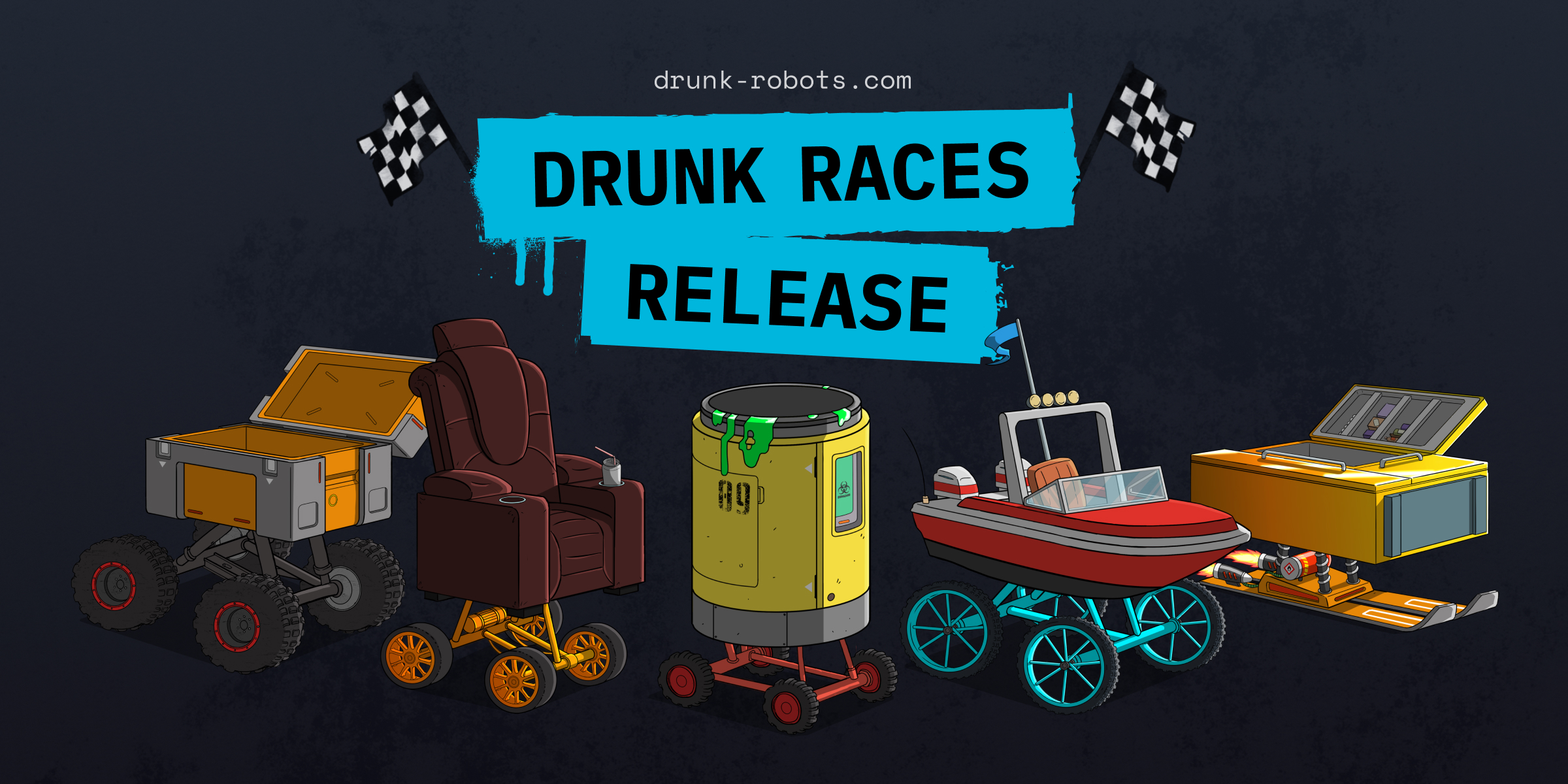 Drunk Robots ajoute des courses ivres