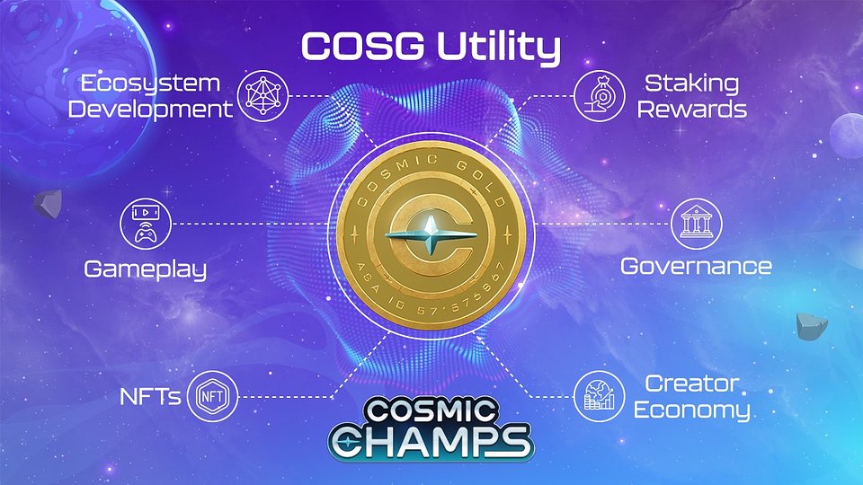 Utilitaire COSG, tokenomics de Cosmic Champs
