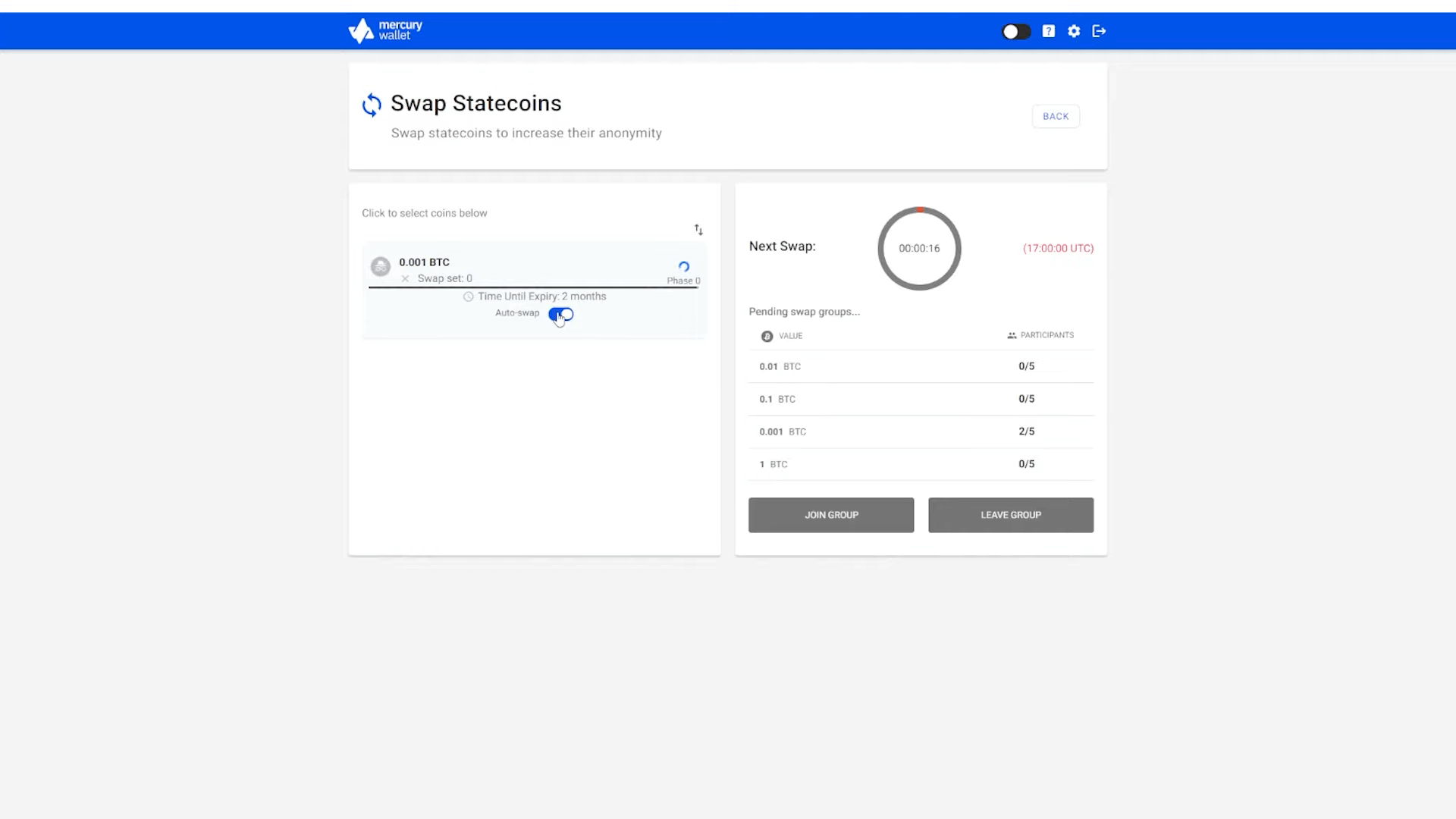 échange automatique de mercure