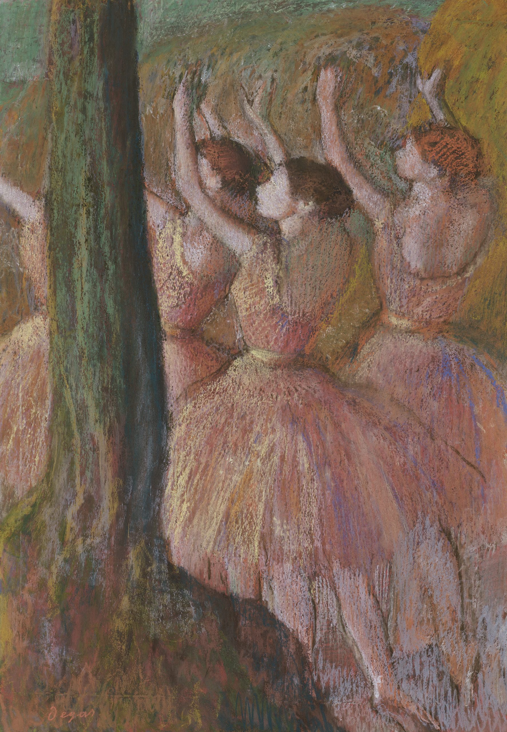 dégazer les danseuses en rose ballerine dansant la peinture