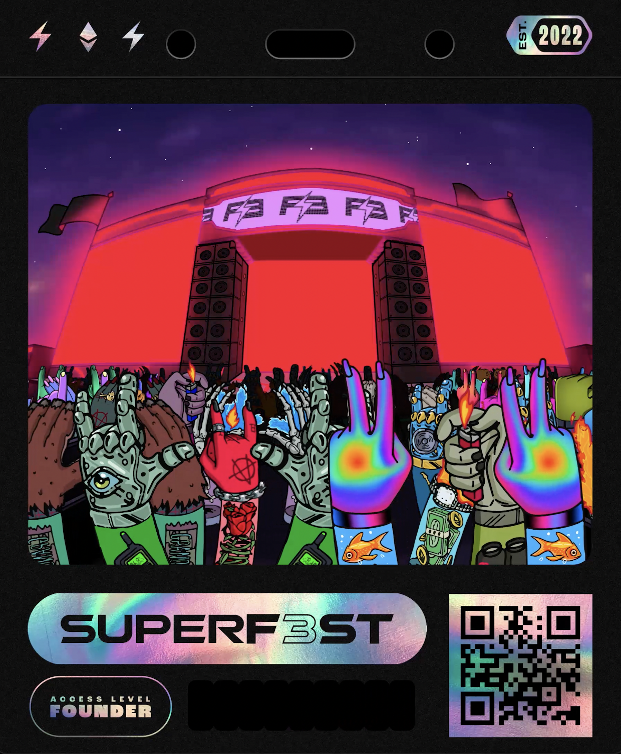 affiche numérique du festival SUPERF3ST NFT
