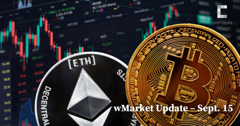 Mise à jour quotidienne de CryptoSlate sur le marché – 15 septembre