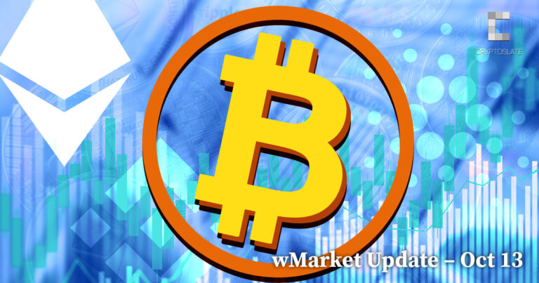 Mise à jour quotidienne de CryptoSlate sur le marché – 13 octobre : BTC et ETH rebondissent après la publication des données de l’IPC américain