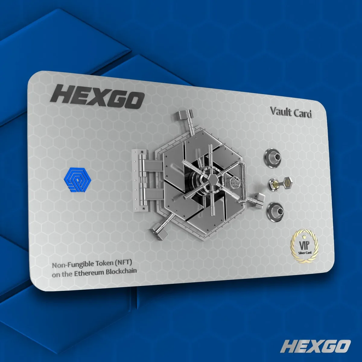 Carte de coffre-fort en argent HEXGO NFT