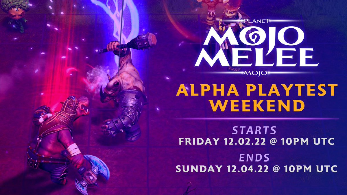 Mojo Melee alpha playtest banner