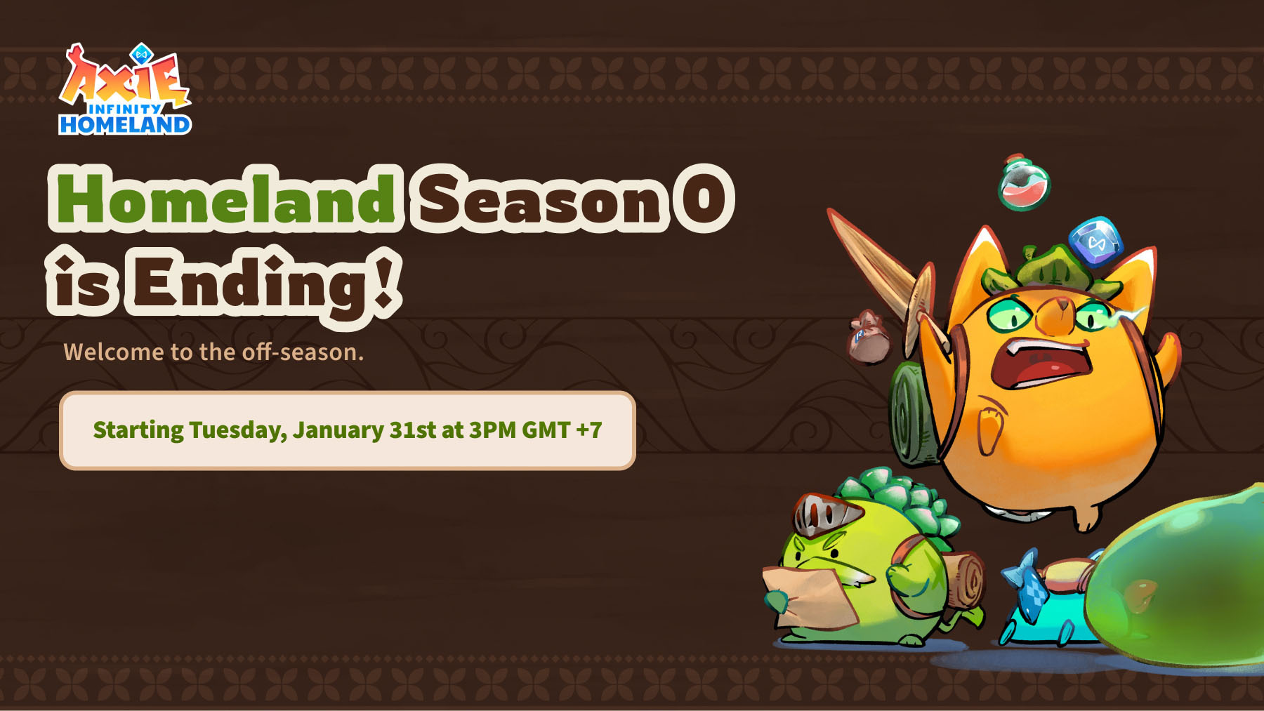 Axie Season 0 end banner