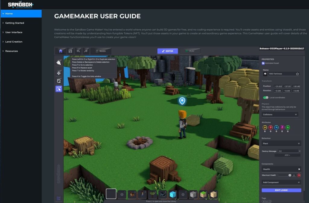 Le logiciel Sandbox Game Maker
