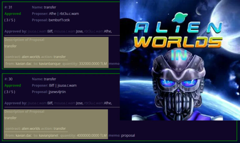 Alien Worlds DAO détourné pour 100 000 $