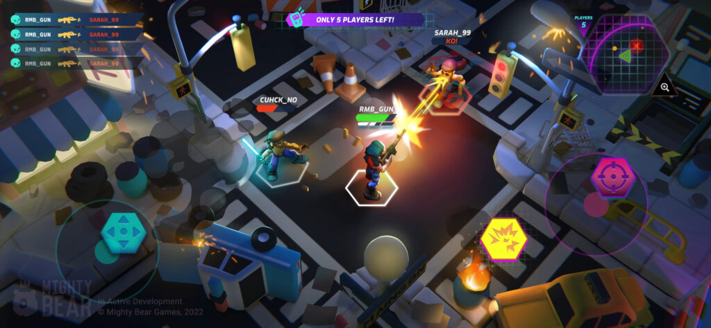 Capture d'écran du gameplay de Mighty Action Heroes