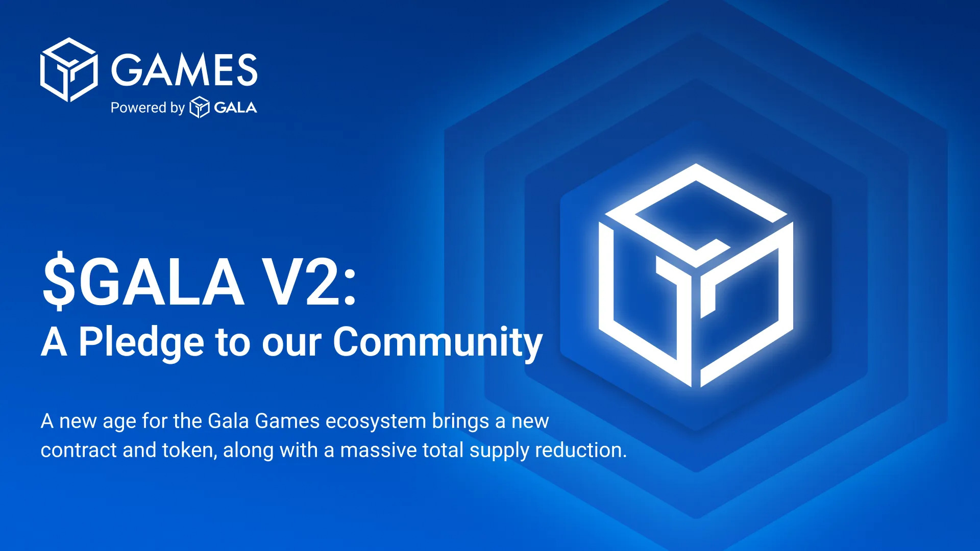 Gala Games GALA token v2 banner