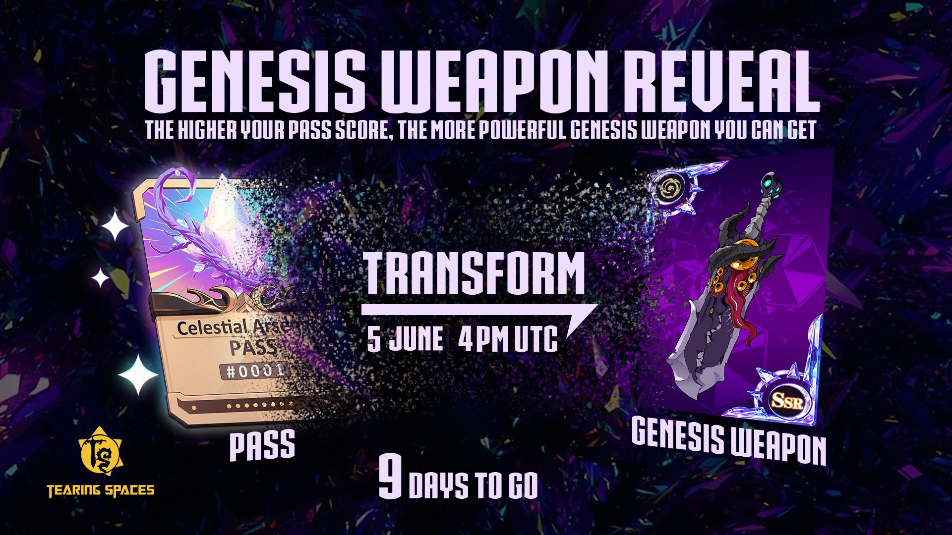 Tearing Spaces Genesis Weapon banner