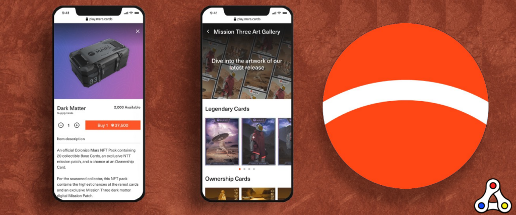 colonize mars application mobile boutique NFT