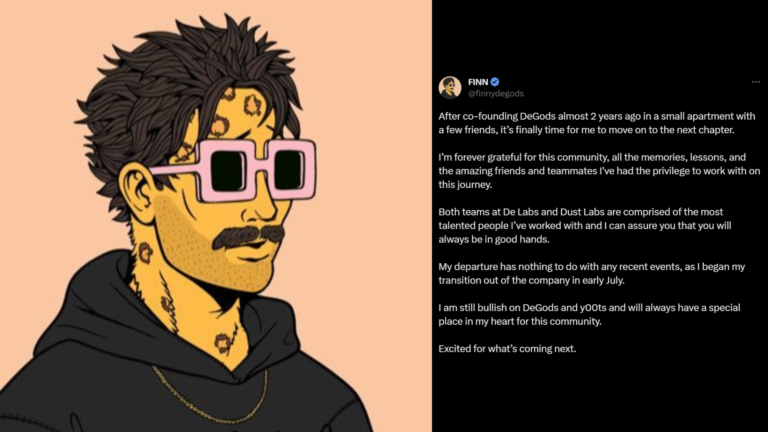 Nouvelles de départ : Finn DeGods quitte DeLabs et DeGods après 2 ans