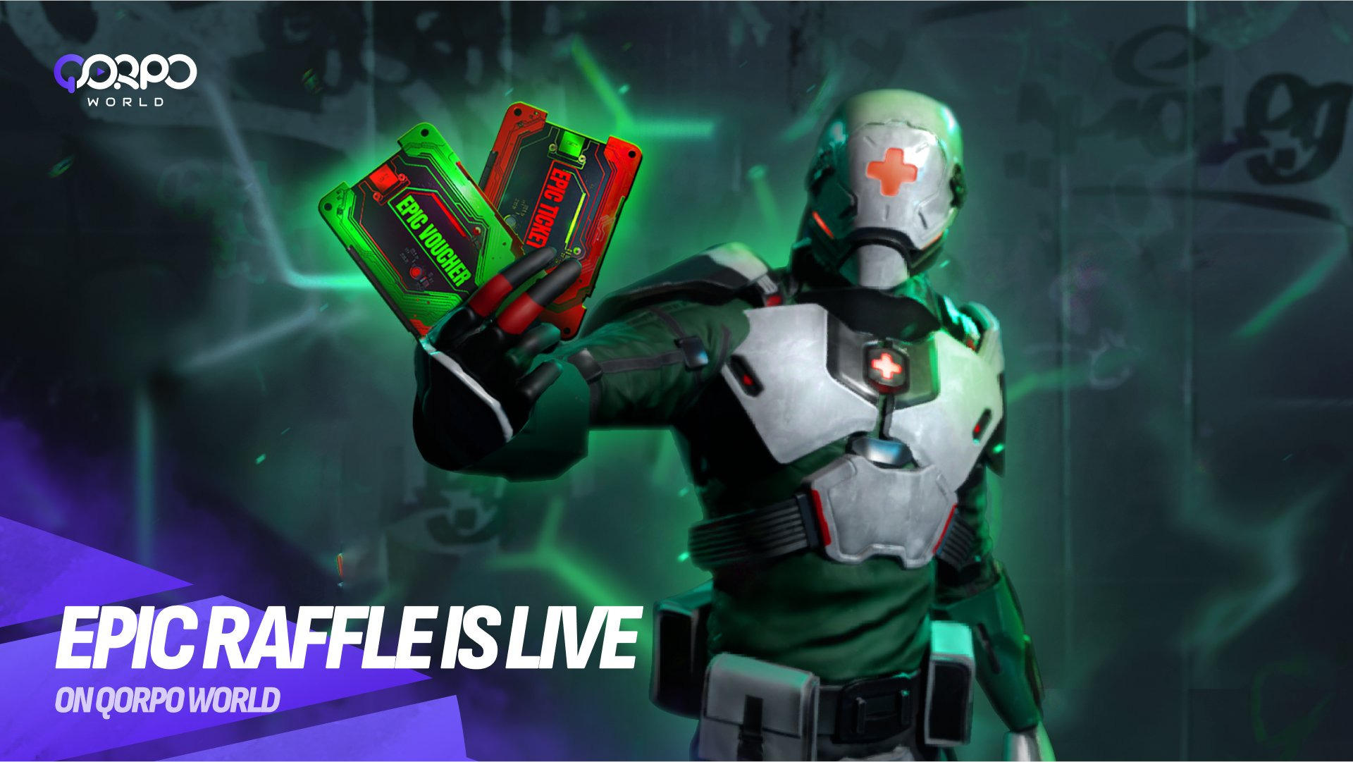 Qorpo World raffle banner