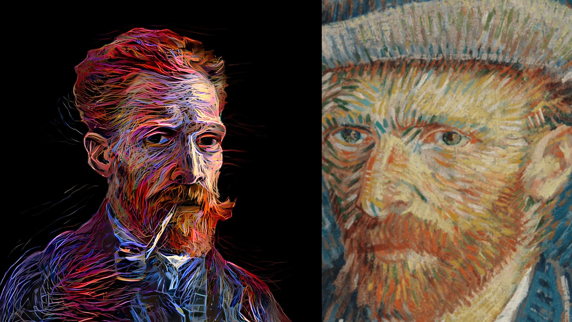 photo montrant la version NFT de l'art de Van Gogh qui s'est récemment vendu pour des millions