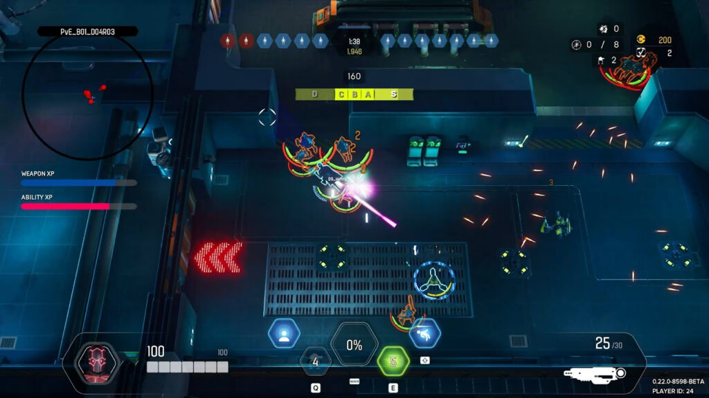Capture d'écran du gameplay de The Machines Arena